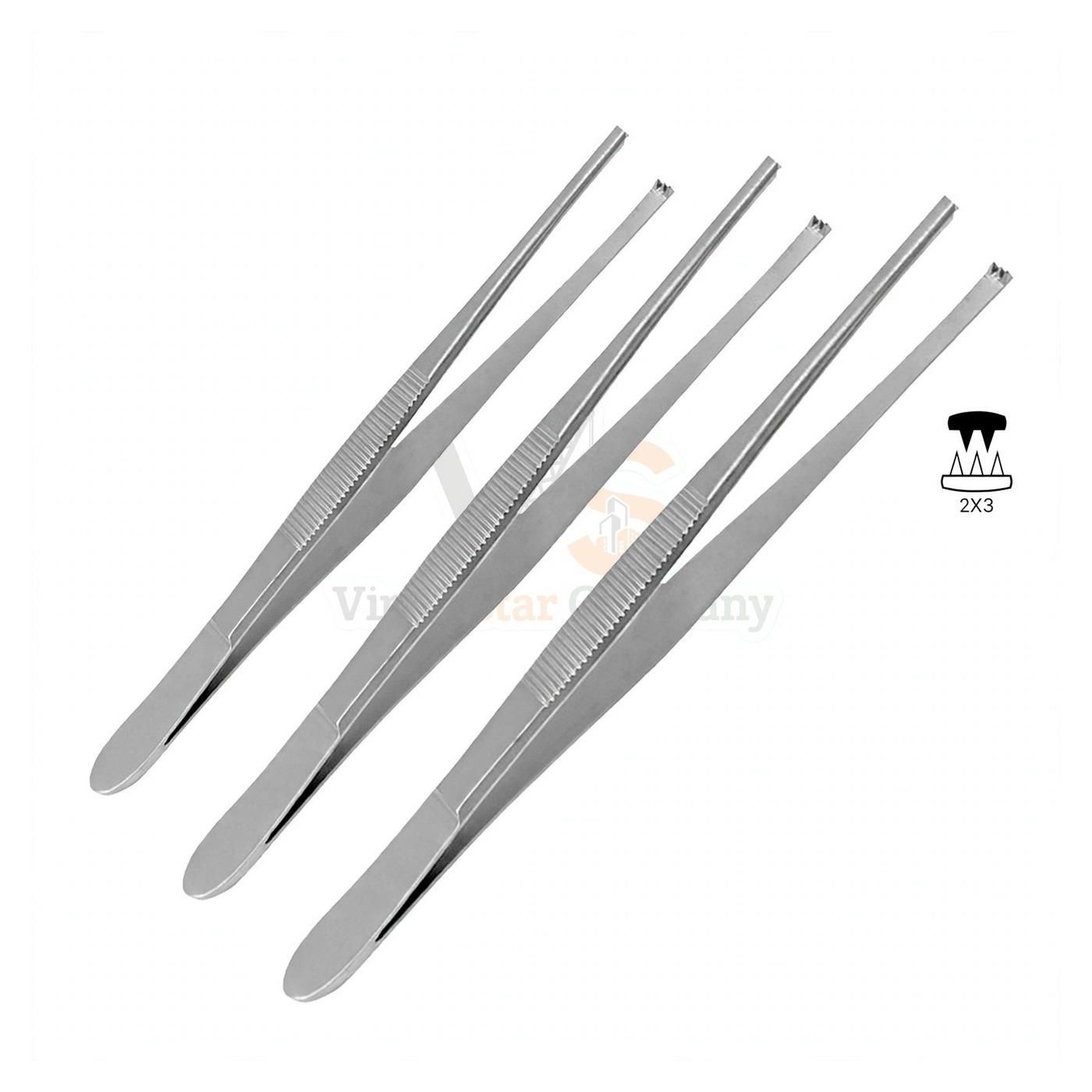 sm5114-1.jpg 3 Thumb Tissue Forceps 2X3 Teeth 5 5 5 6 | VS Surgico - Image 1