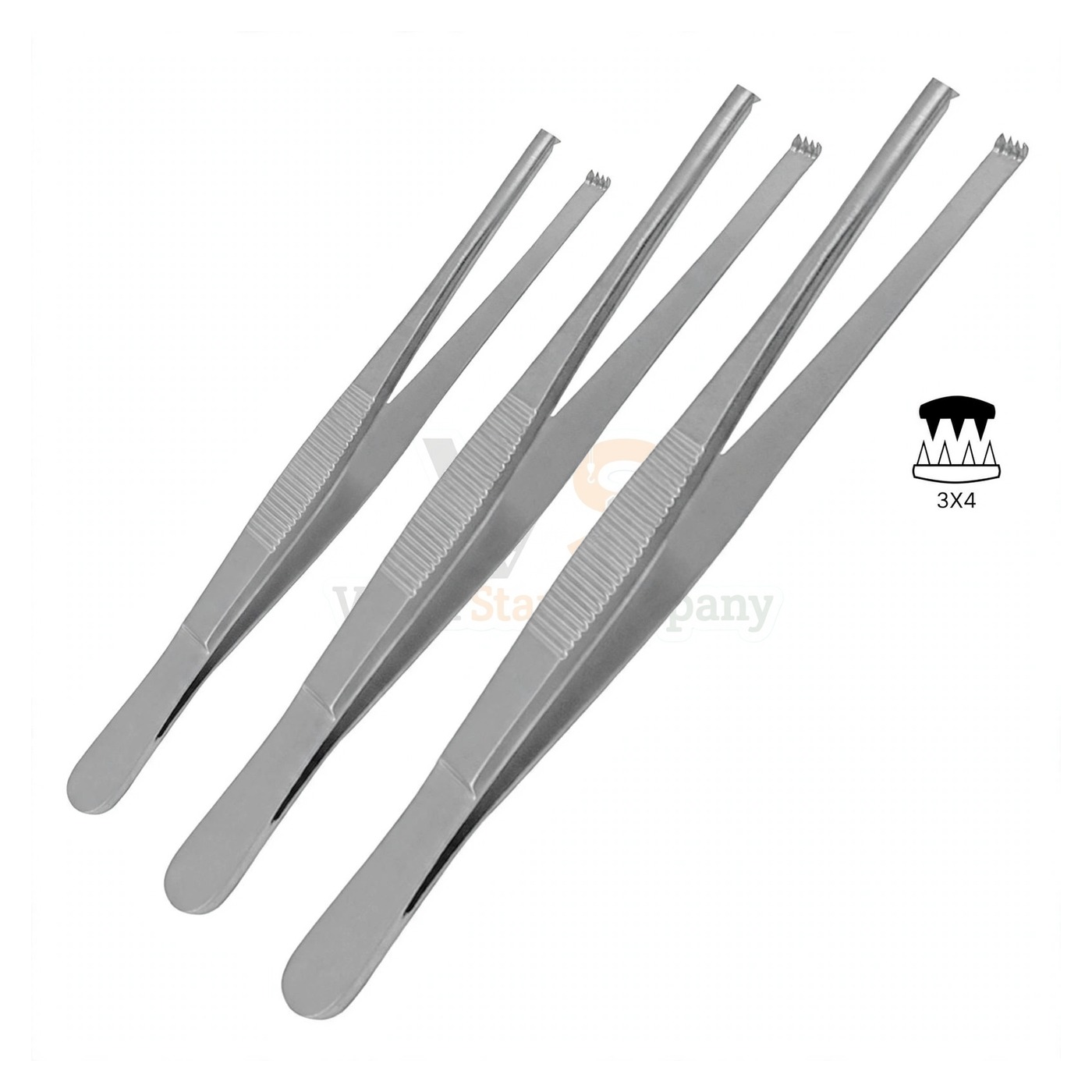 sm5118-1.jpg 3 Thumb Tissue Forceps 3X4 Teeth 5 5 5 6 | VS Surgico - Image 1