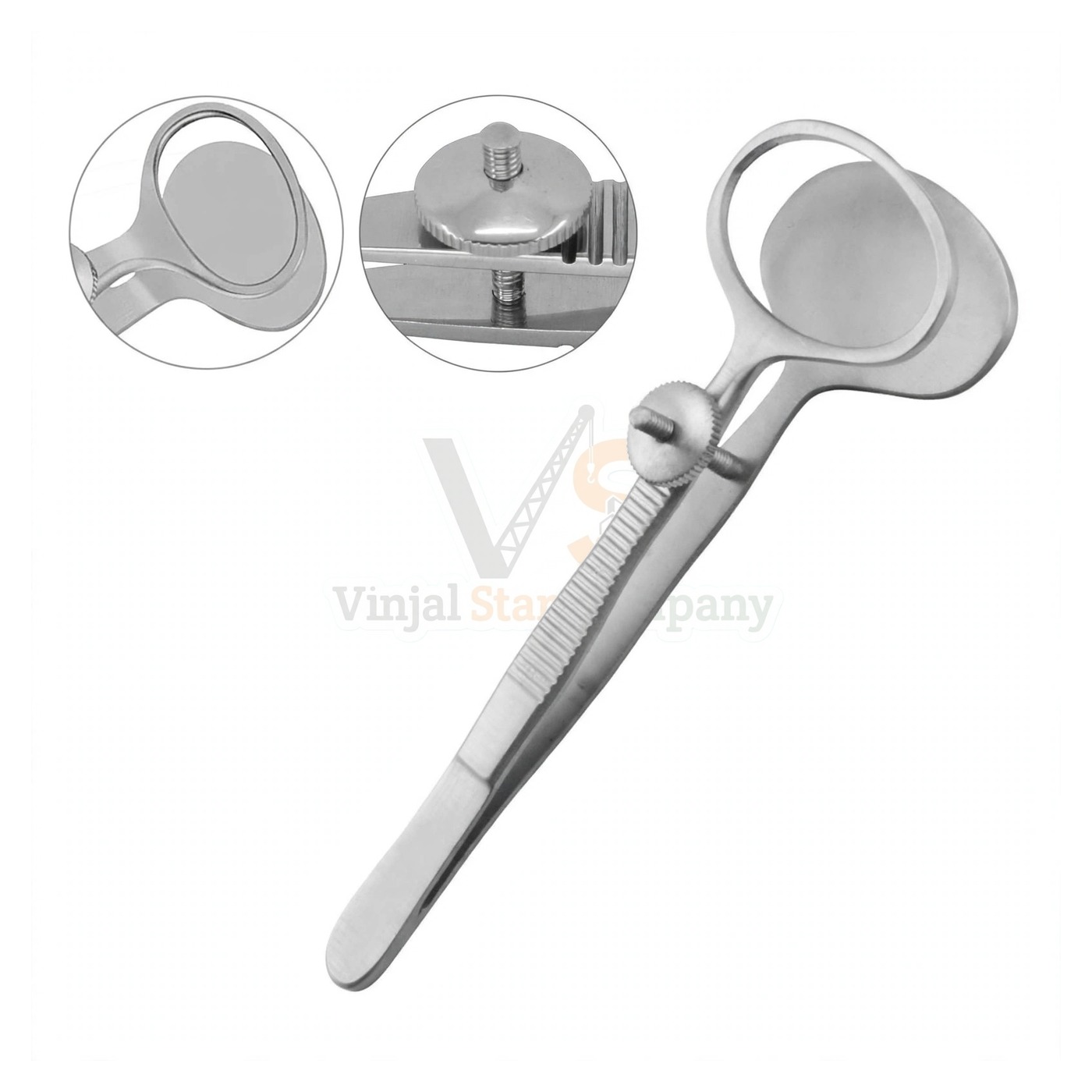 sm5140-1.jpg Desmarres Chalazion Forceps 3 5 Large 17X28Mm Oval Tips | VS Surgico - Image 1