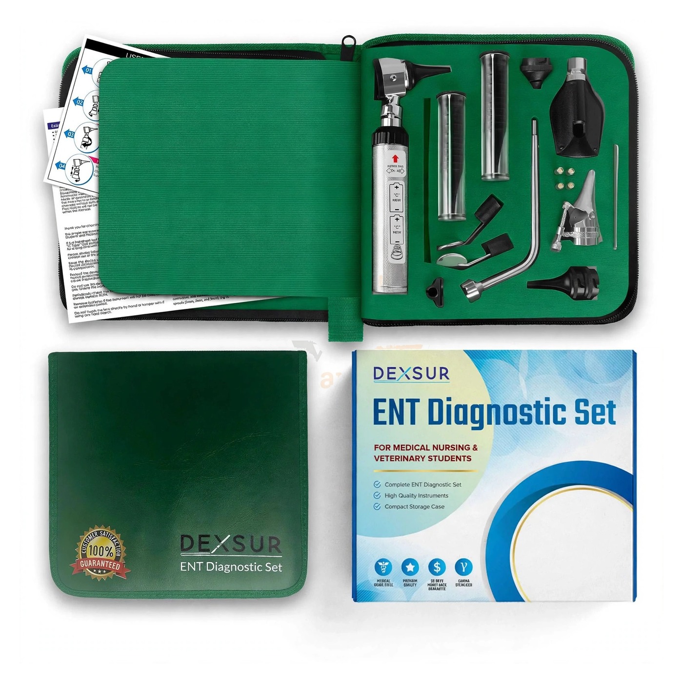sm5205-1.jpg 34 Pcs Ent Diagnostic Kit Green | VS Surgico - Image 1
