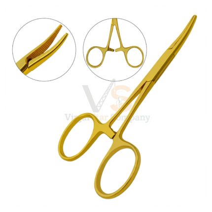 Halsted Mosquito Forceps 5 Curved Full Gold | VS Surgico