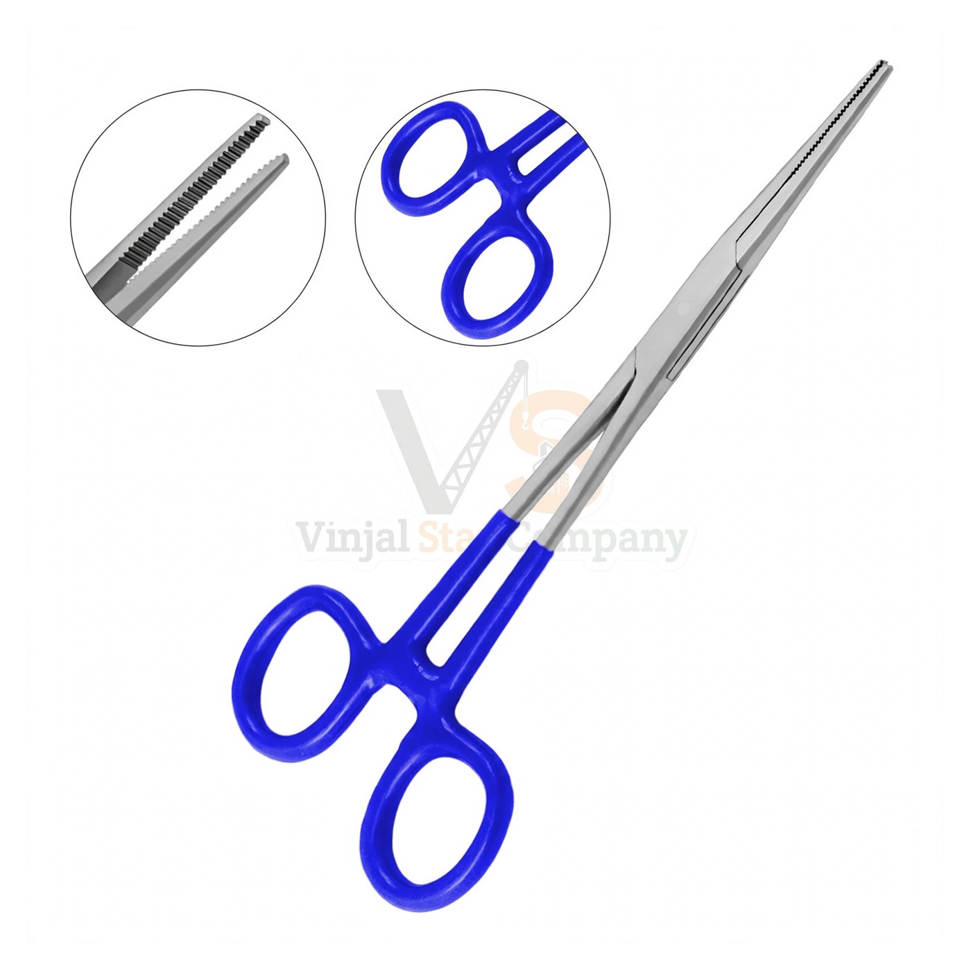 sm8257-2-1.jpg Kelly Hemostatic Strt 6 25 Blue Pvc Handle | VS Surgico - Image 1