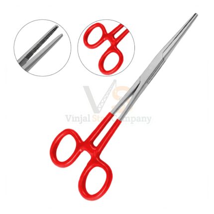 Kelly Hemostatic Forceps Str 6 25 Red Pvc Handle | VS Surgico